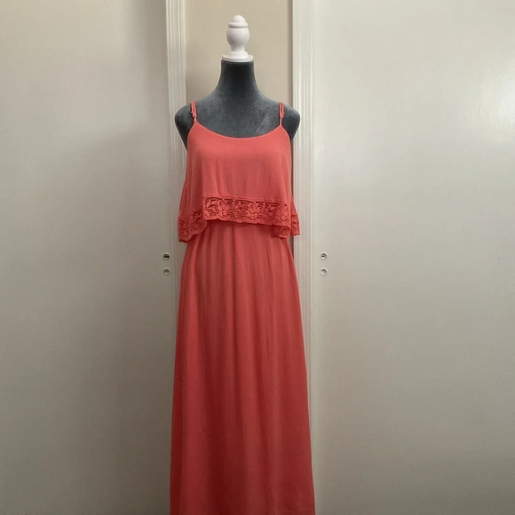 🔷 Flying Tomato Coral Maxi Dress - Picture 1 of 5